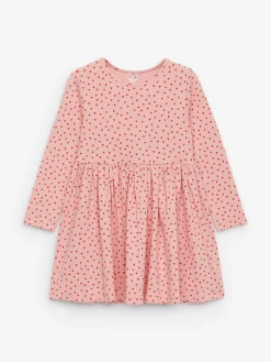 Geripptes Kleid aus Baumwolle