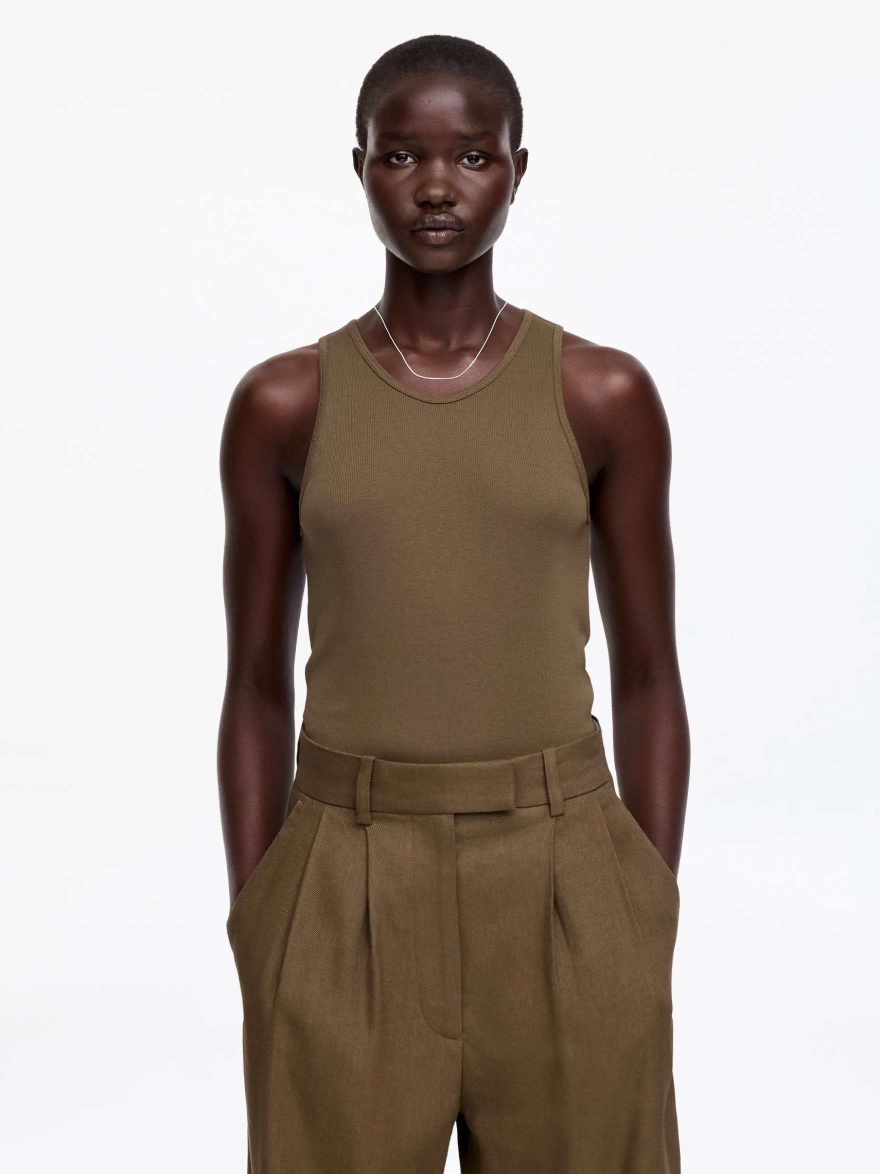 Geripptes Tanktop