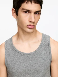 Geripptes Tanktop, 2er-Pack