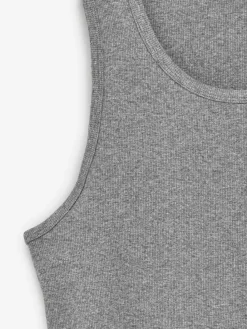Geripptes Tanktop, 2er-Pack