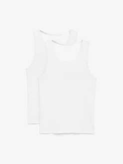 Geripptes Tanktop, 2er-Pack