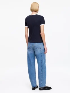 Geripptes T-Shirt