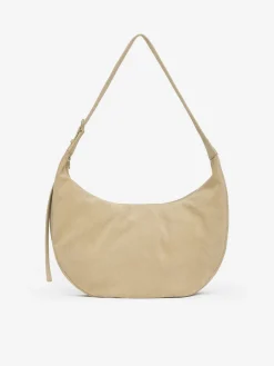 Geschwungene Tasche aus Spaltvelours