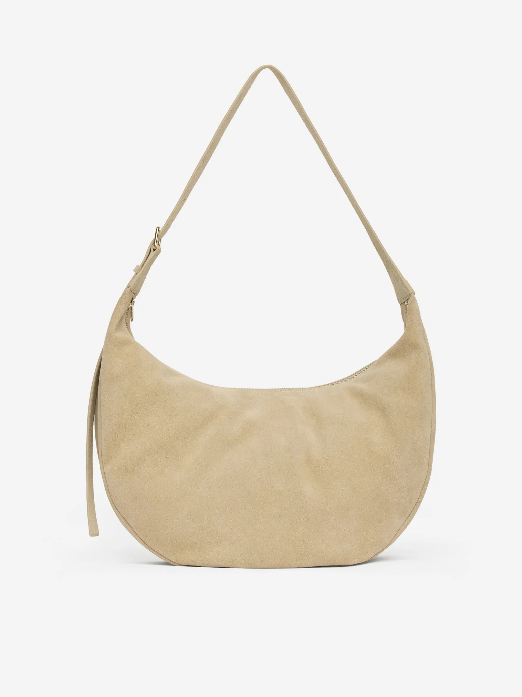 Geschwungene Tasche aus Spaltvelours