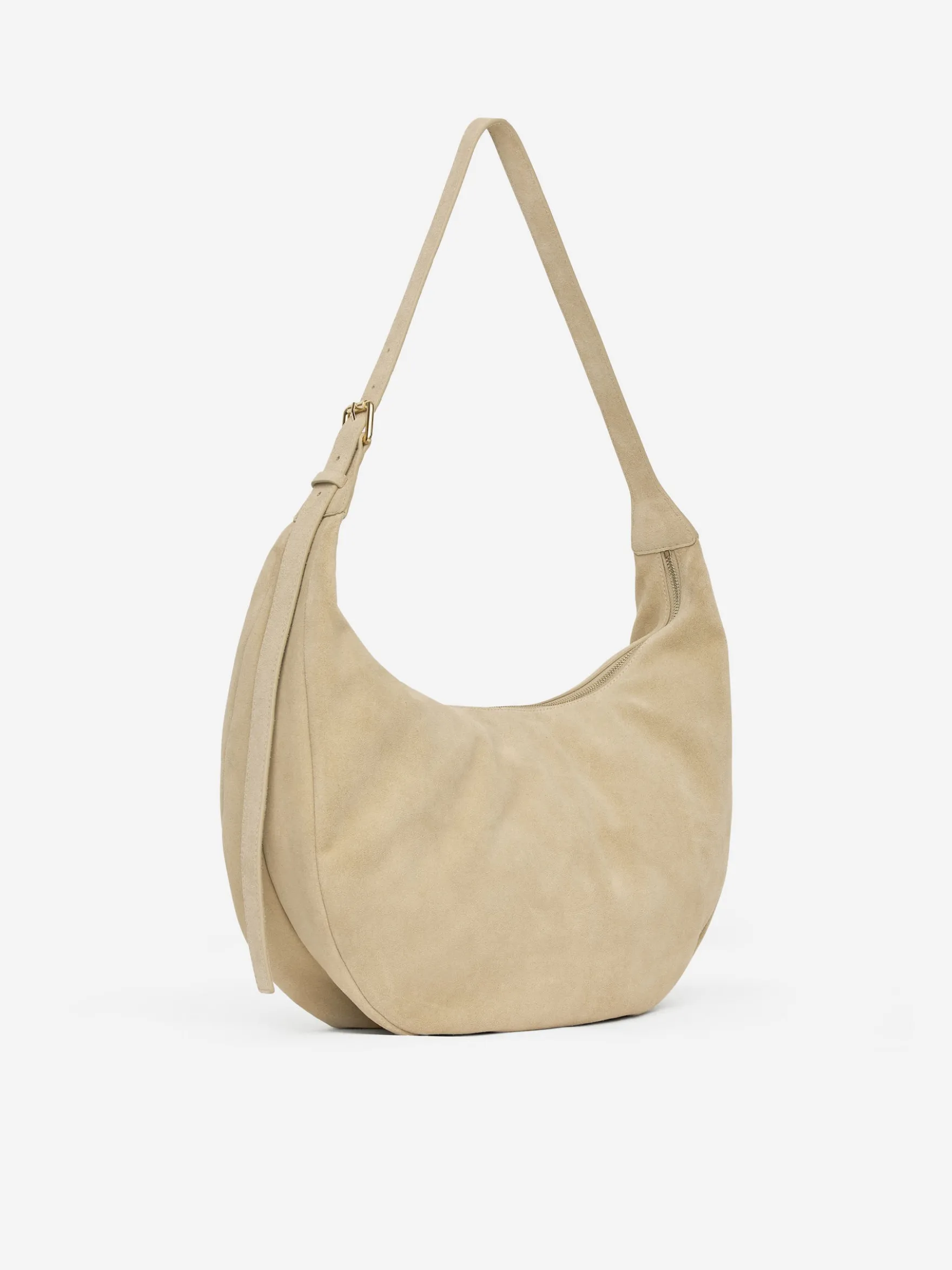 Geschwungene Tasche aus Spaltvelours