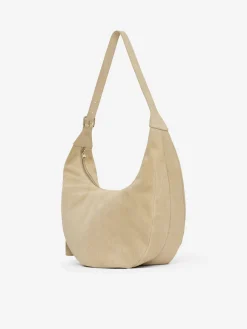 Geschwungene Tasche aus Spaltvelours