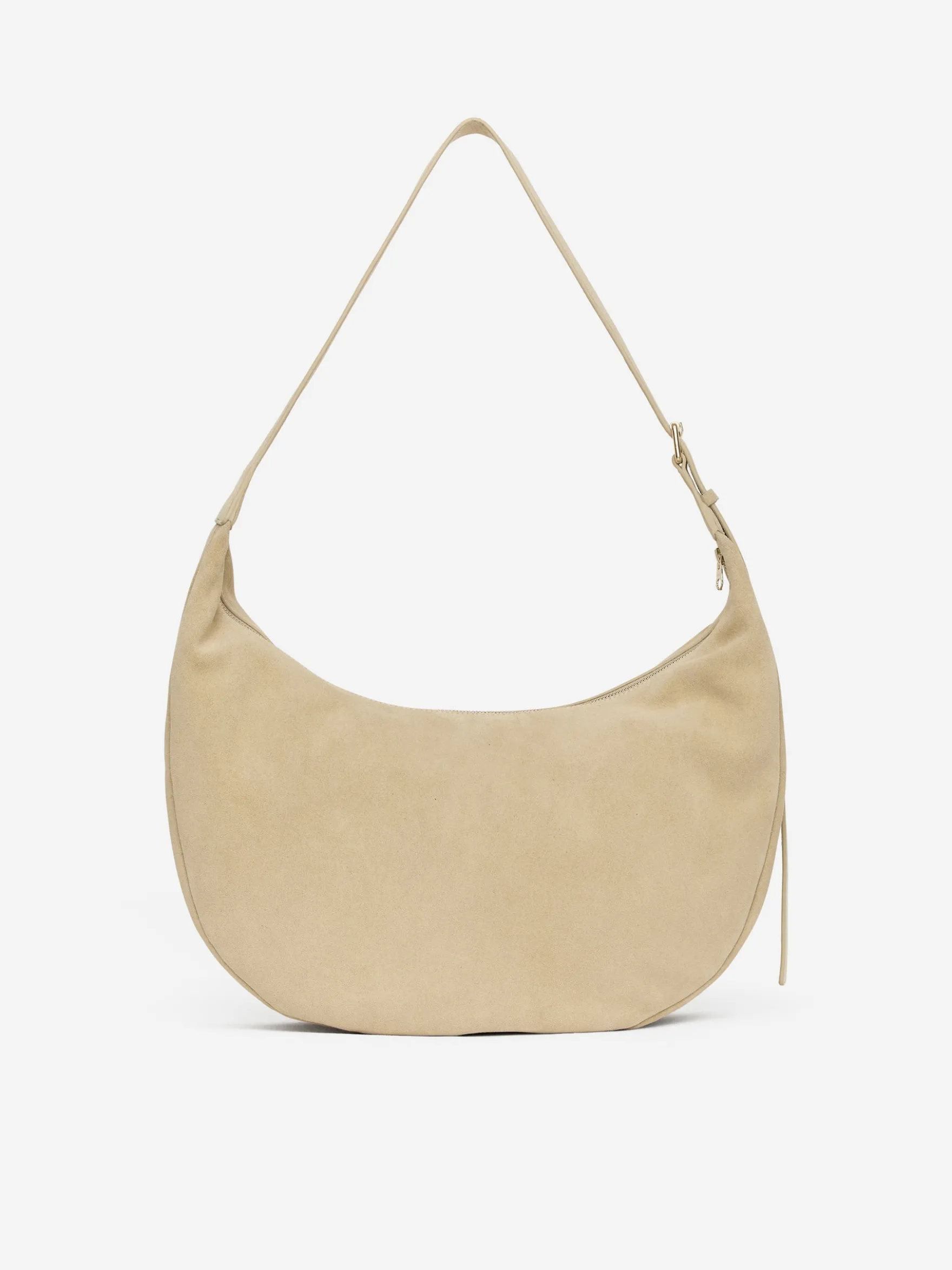 Geschwungene Tasche aus Spaltvelours