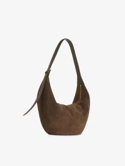 Geschwungene Tasche aus Spaltvelours