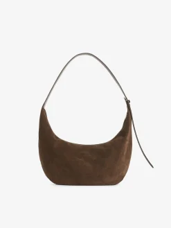 Geschwungene Tasche aus Spaltvelours
