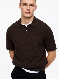Gestricktes Poloshirt aus Baumwolle