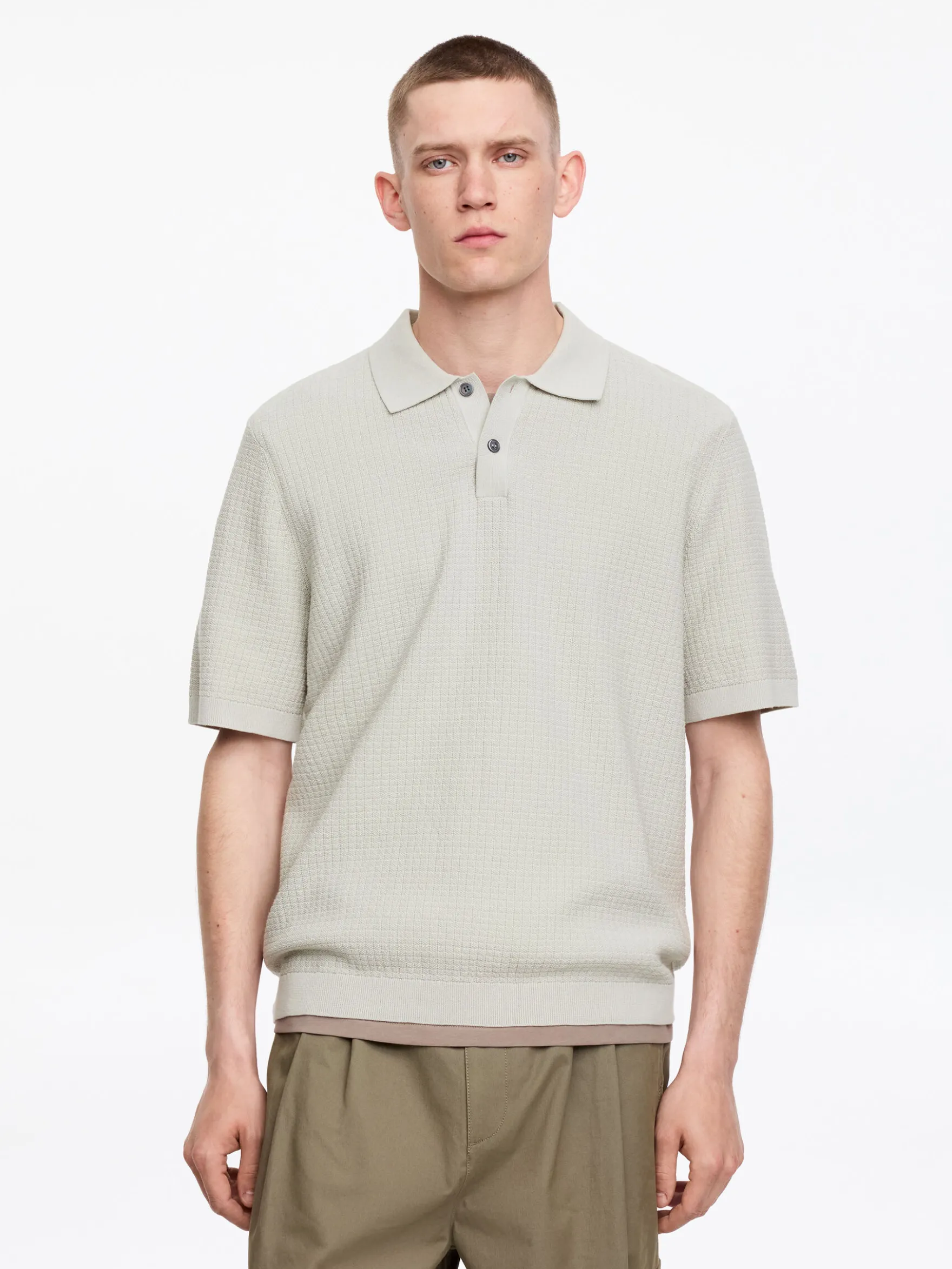 Gestricktes Poloshirt aus Baumwolle