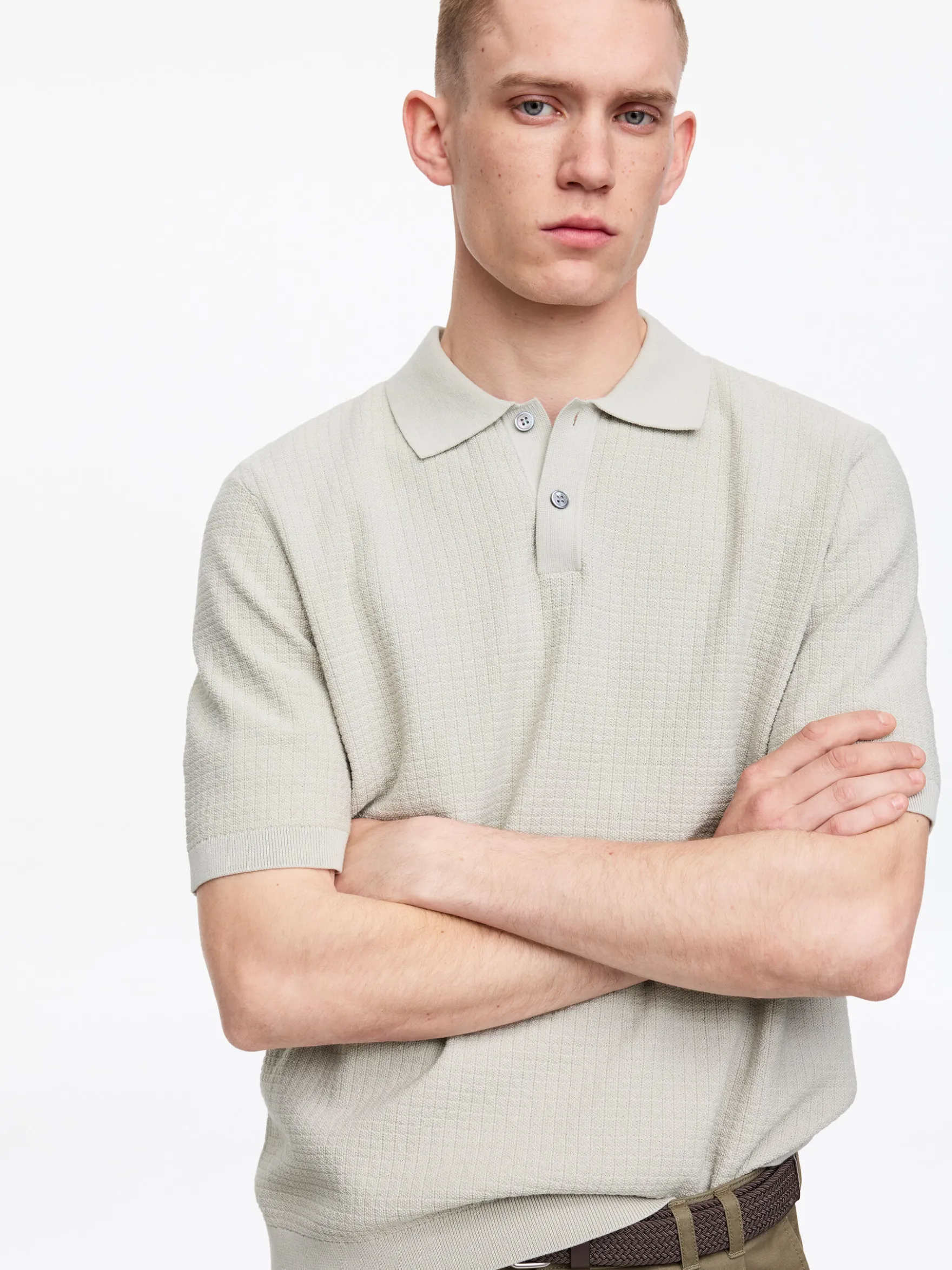 Gestricktes Poloshirt aus Baumwolle