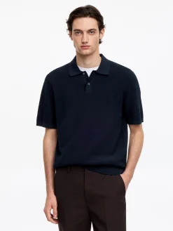 Gestricktes Poloshirt aus Baumwolle