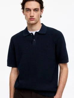 Gestricktes Poloshirt aus Baumwolle