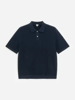 Gestricktes Poloshirt aus Baumwolle