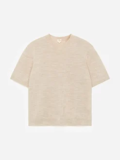Gestricktes T-Shirt aus Merinowolle