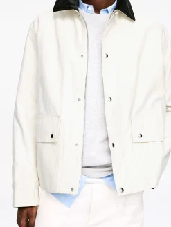 Gewachste Jacke aus Nylon und Baumwolle