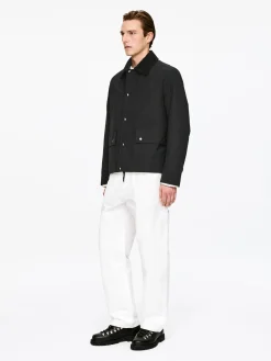 Gewachste Jacke aus Nylon und Baumwolle