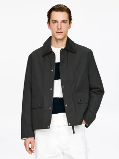 Gewachste Jacke aus Nylon und Baumwolle