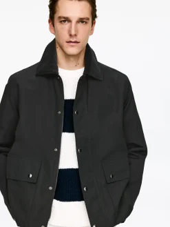 Gewachste Jacke aus Nylon und Baumwolle
