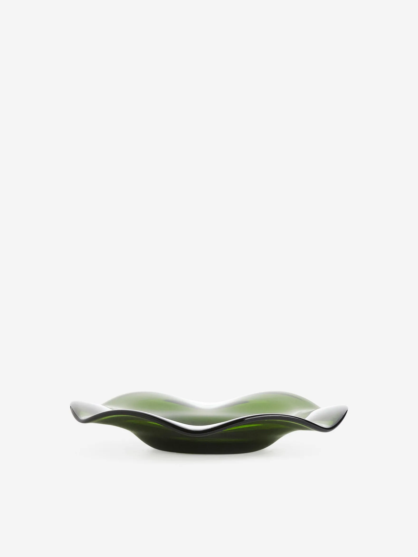 Gewellter Glasteller, 19 cm