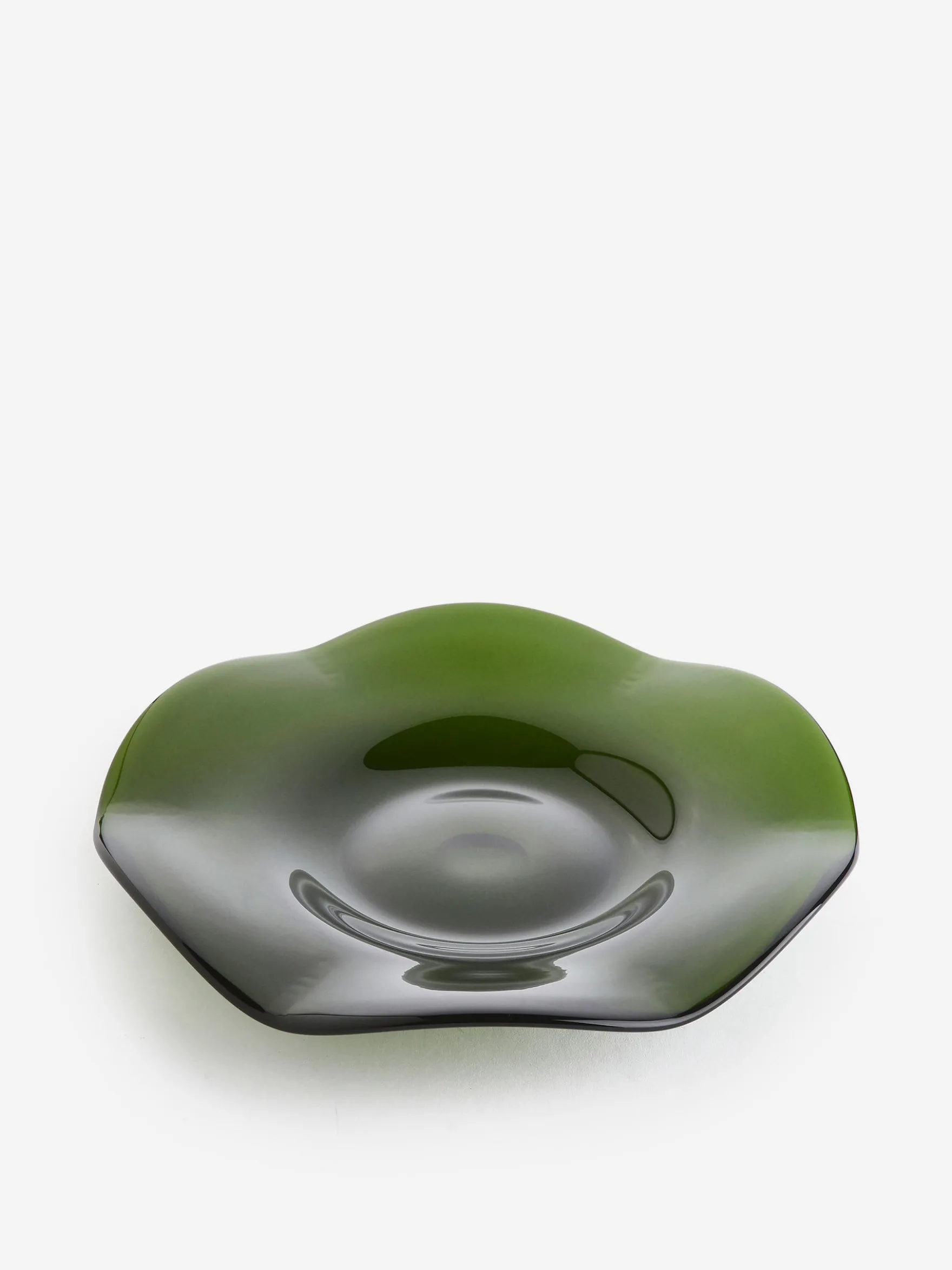 Gewellter Glasteller, 27 cm