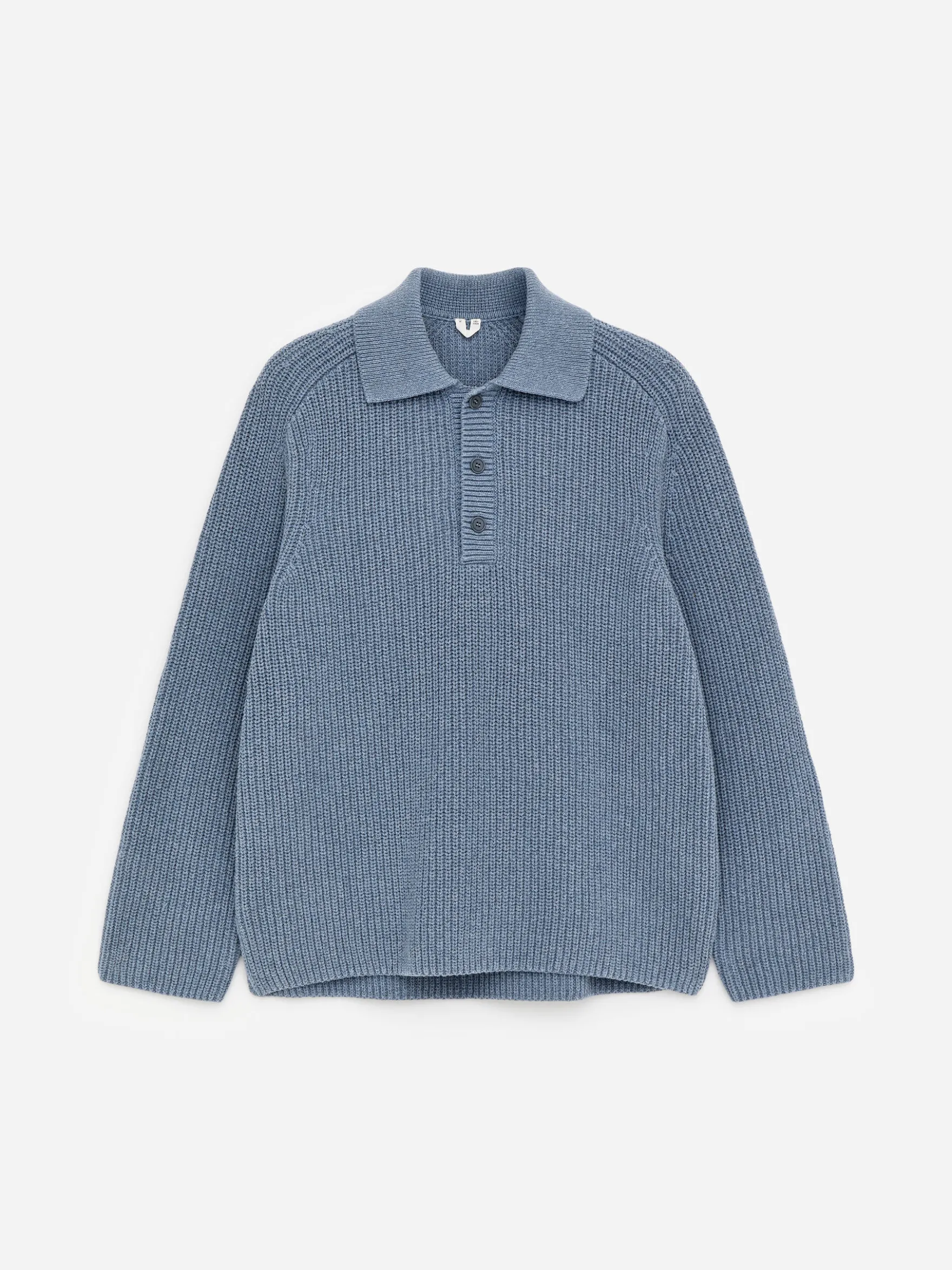 Grobstrick-Polopullover aus Baumwollmischung
