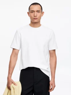 Interlock-T-Shirt mit normaler Passform