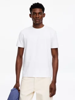 Interlock-T-Shirt mit normaler Passform