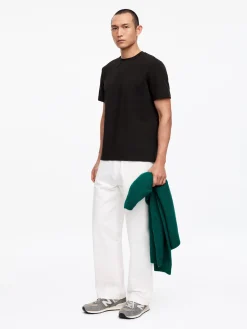 Interlock-T-Shirt mit normaler Passform