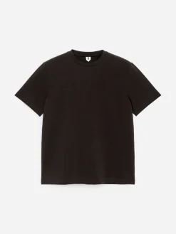 Interlock-T-Shirt mit normaler Passform