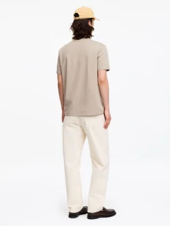 Interlock-T-Shirt mit normaler Passform