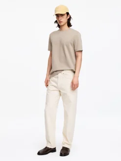 Interlock-T-Shirt mit normaler Passform