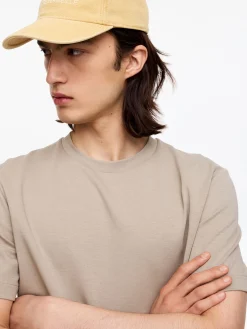 Interlock-T-Shirt mit normaler Passform