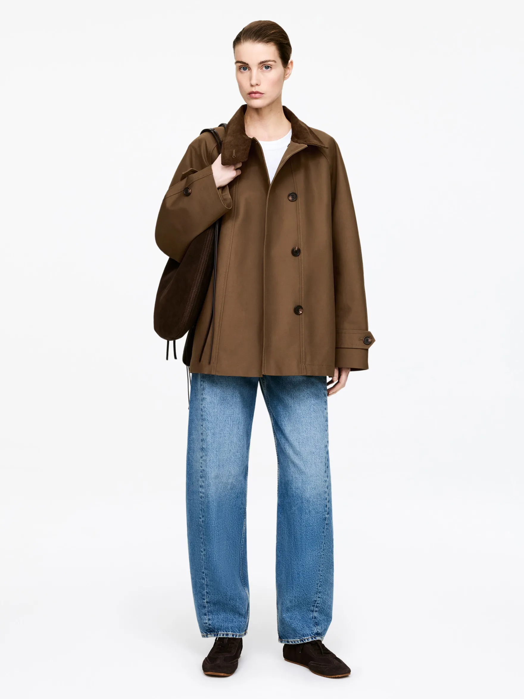 Jacke mit Cordkragen