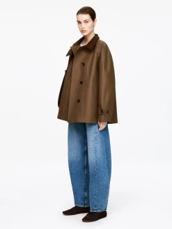 Jacke mit Cordkragen