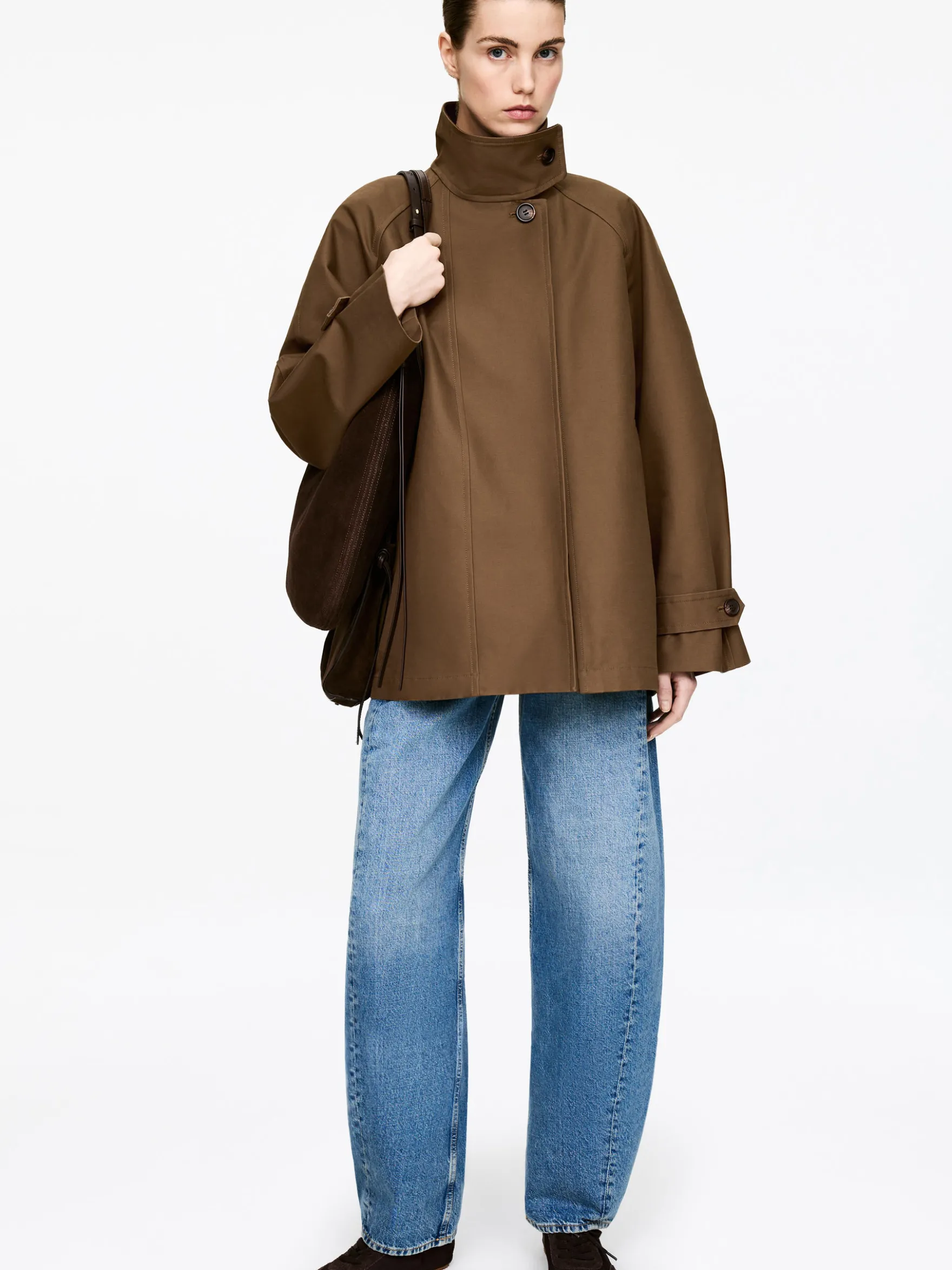 Jacke mit Cordkragen