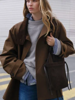Jacke mit Cordkragen
