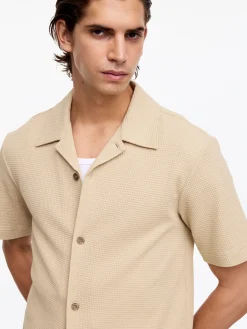 Jerseyhemd mit Waffelmuster