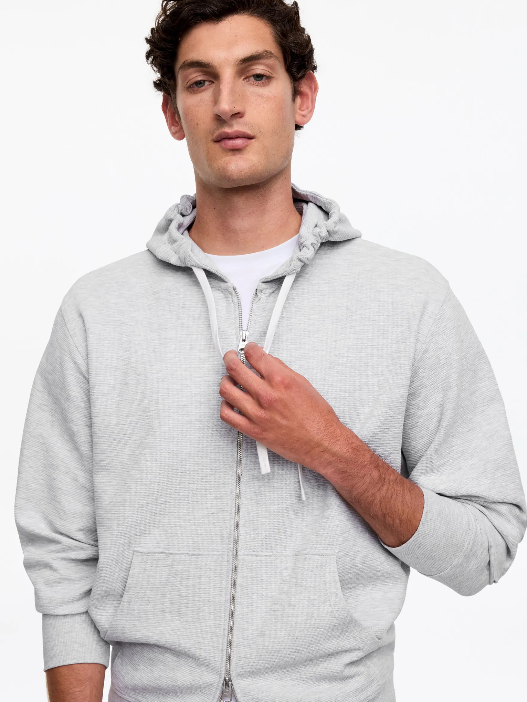 Jersey-Kapuzenjacke mit Reißverschluss