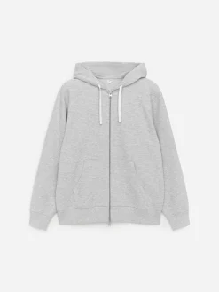 Jersey-Kapuzenjacke mit Reißverschluss