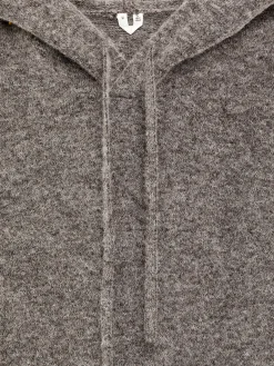 Kapuzenpullover aus Alpakawolle und Wolle