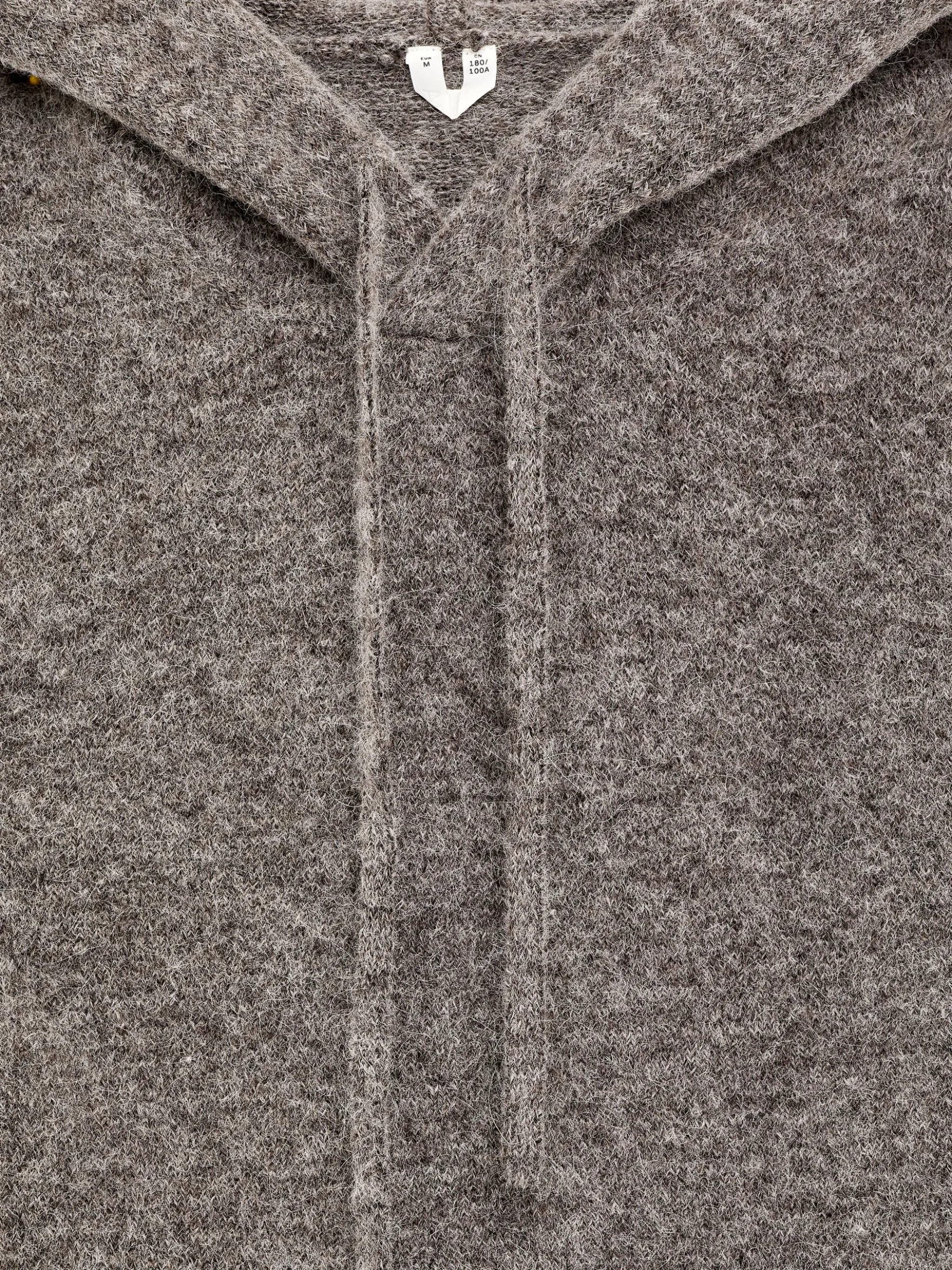 Kapuzenpullover aus Alpakawolle und Wolle