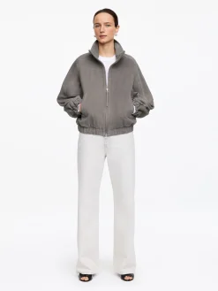 Kastige Velourslederjacke