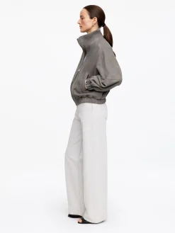 Kastige Velourslederjacke