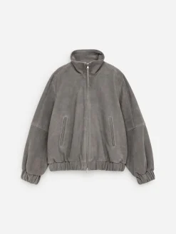 Kastige Velourslederjacke