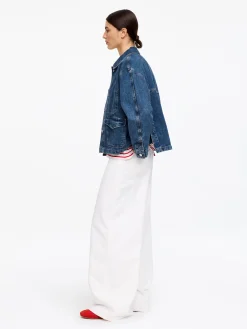 Kastiges Overshirt aus Denim