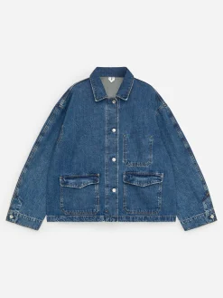 Kastiges Overshirt aus Denim