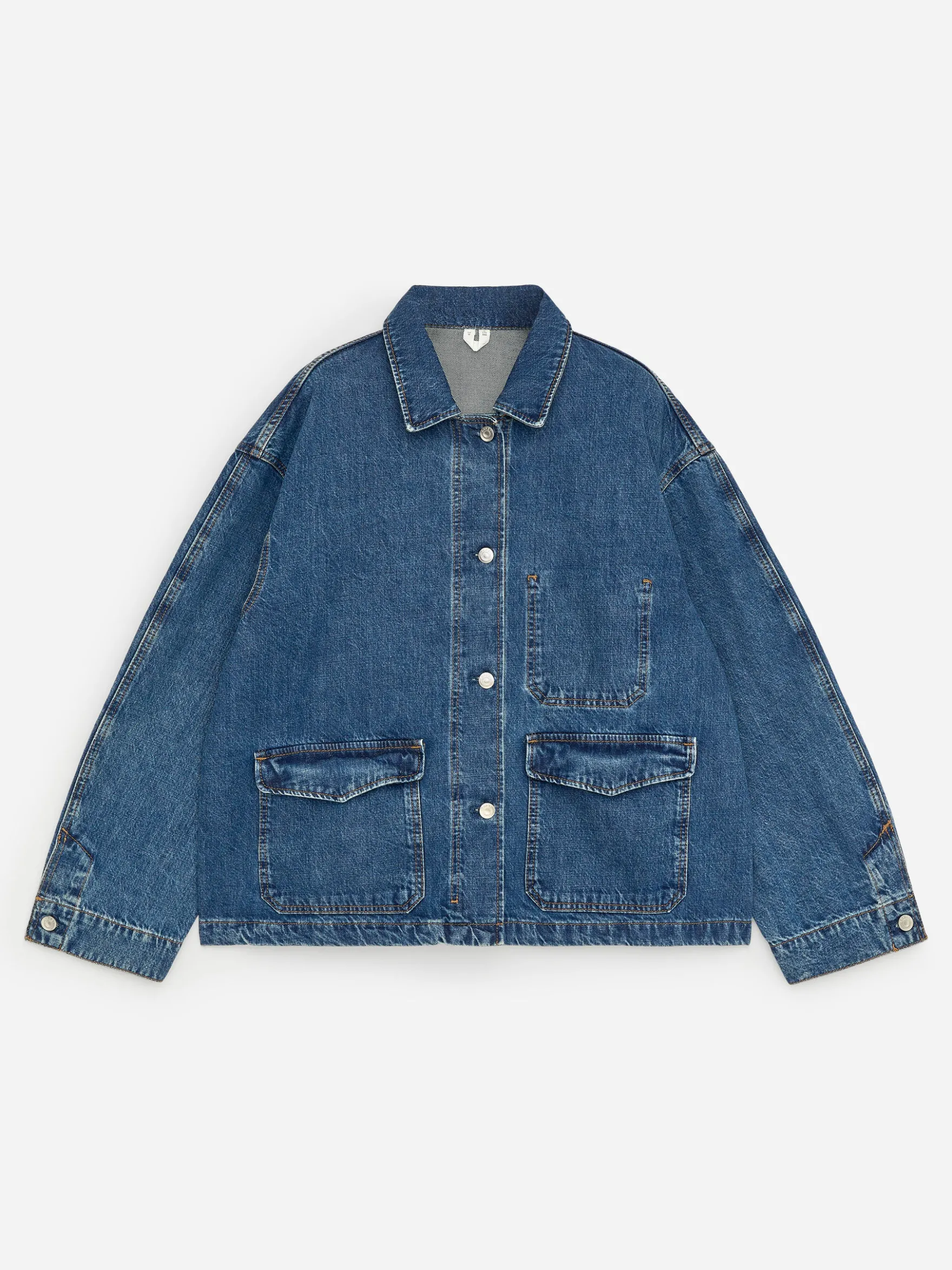 Kastiges Overshirt aus Denim