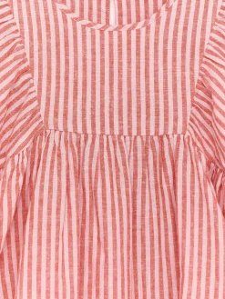 Kleid aus Baumwolle und Leinen